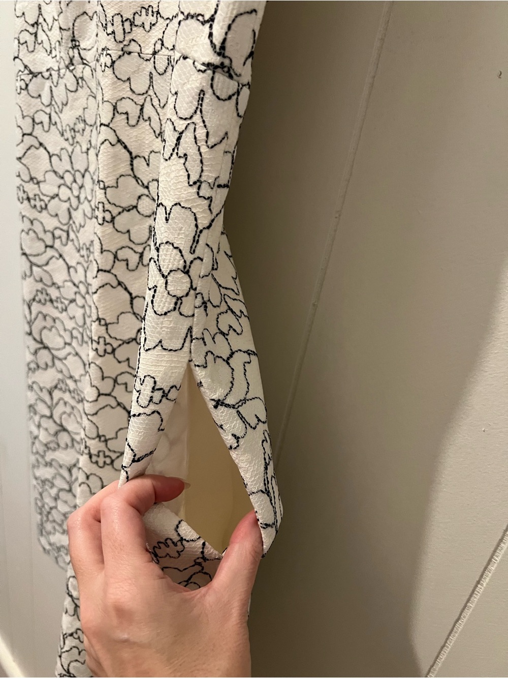 Kate Spade New York Blakely Floral Linen Blend Dress Size 4 Cream Black A-Line - Picture 6 of 9
